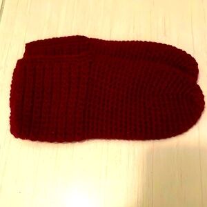NWOT: Hand Knit Slippers - Burgundy/Dark Purple 🧦